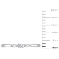Carat T.W. Diamond 10KT fehérarany ígéret gyűrű
