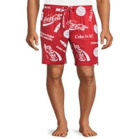 Coca-Cola férfi koksz allover nyomtatási rövidnadrág, S-2X méretű