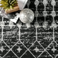 nuloom marokkói blythe terület szőnyeg, 5 '8' ovális, fekete
