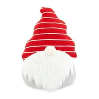 Ünnepi idő piros csík kalap gnóm karácsonyi dekoratív párna