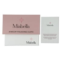 Miabella női 4- Karáttal készített rubinfehér zafír sterling ezüst 3 darabos menyasszonyi készlet