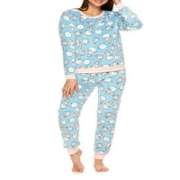 Sleep & Co. Női és női plusz plüss felső és nadrágos pizsama alváskészlet