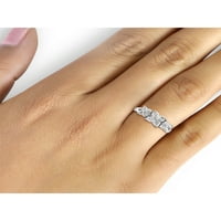 Diamonice köbös cirkónium -gyűrűk nőknek - 2. Karátfehér köbös cirkónium -gyűrűs ékszerek - ezüst sávok a nők számára - gyűrű