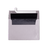 Luxpaper A meghívó borítékok, 1 4, lb. ezüst fekete béléssel, csomag