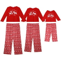 Egyedi alku a női karácsonyi szarvas póló és a szarvas nadrág családi pizsamás hüvelykészletek