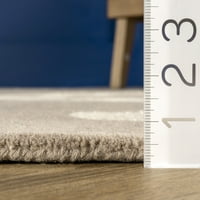 Nuloom kézi tufolt set vitorlás terület szőnyeg, 2 '6', bézs