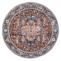 Nuloom Harriet Vintage Medallion Fringe terület szőnyeg, 5 ', kék