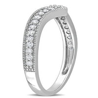 Carat T.W. Gyémánt 10KT fehérarany vintage gyűrű