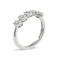 Imperial 10K fehérarany 1 4ct TDW gyémánt klaszter női divatgyűrű