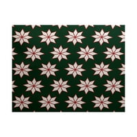 Egyszerűen Daisy 2 '3' karácsonyi csillagok geometriai nyomtatás beltéri szőnyeg