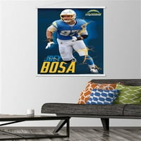 Los Angeles Chargers-Joey Bosa fali poszter mágneses kerettel, 22.375 34