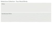 Egyéni reflexiós kollekció, 2 vezeték nélküli fau fa redőnyök, homokfúvott fehér, 56 szélesség 48 hosszúság