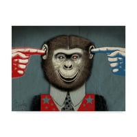 Védjegy képzőművészet 'majom bolond' vászon művészet Anthony Freda