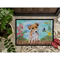 Carolines kincsek Ck1275jmat Jack Russell Terrier tavaszi ajtó szőnyeg, beltéri szőnyeg vagy kültéri üdvözlő szőnyeg lábtörlő