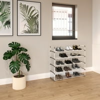 Cipőtartó-5 rétegű Cipőszervező szekrényhez, fürdőszobához , bejárathoz-polc pár cipőt, sarkot, csizmát tart otthon-teljes