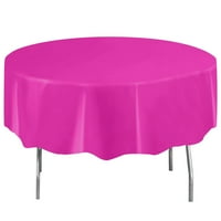 84 kerek műanyag neon rózsaszín asztal burkolatok, 2Ct