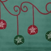 Egyszerűen a százszorszép menta színű homokdollár díszek karácsonyi puha fonott poliészter dekoratív dobó párna, 16 16