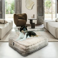 Bessie és Barnie Natural Beauty Luxury extra plüss fau prémes téglalap Pet Dog Bed