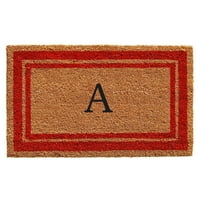 Piros szegély monogram ajtófedélzet