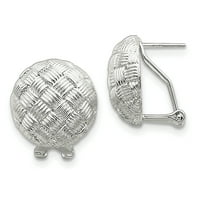 Primal ezüst sterling ezüst kerek divatos omega hát fülbevalók
