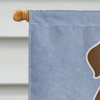 Carolines kincsek BB5637CHF csokoládé Labrador üdvözlő zászló vászon ház mérete nagy, többszínű