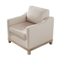 Kortárs Szövet akcentus szék gumi fa talppal, 31,3 W fotel akcentus szék egy kanapé nyugágy nappali, hálószoba számára