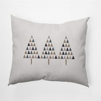 Egyszerűen százszorszép hó színű háromszög fák karácsonyi puha fonott poliészter dekoratív dobó párna, 14 20