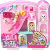 Barbie hercegnő kaland Chelsea baba és kisállat vár Playset, a évesek