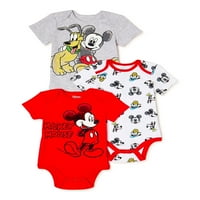 Disney Mickey egér kisfiú vagy lány rövid ujjú test, 3-csomag, méret 0 3 hónap