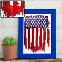 Csináld Magad hazafias USA zászló 3d Gem Art Kit, 9 12