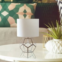 Otthoni Dekoratív Átlátszó Nyolcszögletű Asztali Lámpa, Sárgaréz