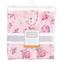 Hudson baba csecsemő lány prémium Steppelt Hosszú ujjú hálózsák és Hordható takaró, Rózsaszín Navy virágos, 12 hónapos