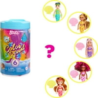 Barbie Chelsea Color Reveal Rainbow Mermaid sorozat kis baba meglepetésekkel & színváltozás