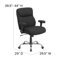 Flash bútorok HERCULES sorozat nagy & magas lb. Névleges Fekete Szövet ergonomikus feladat irodai szék vonal varrás és állítható