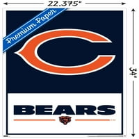 Chicago Bears-Logó Fali Poszter, 22.375 34