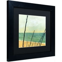 Védjegy képzőművészet ágak a tengerparton Michelle Calkins Vászonművészete, fekete matt, fekete keret