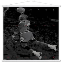 Michael Jordan-Fekete-fehér fali poszter, 22.375 34