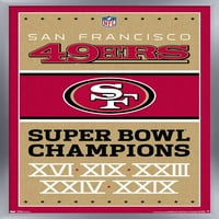 San Francisco 49ers-Bajnokok fali poszter, 14.725 22.375