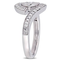 Miabella Carat T.W. Gyémánt 10K fehérarany örvénygyűrű