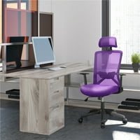 EasyFashion Executive szék állítható magassággal és forgó, lb. Kapacitás, lila