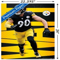 Pittsburgh Steelers-T. J. Watt Fali Poszter, 22.375 34