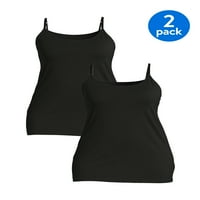Terra & Sky Women's Plus Size Cami Tank Top, Pack