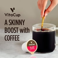 Vitacup vékony kávéhüvelyek étrendhez és metabolizmushoz w Garcinia, Fiber & B-vitaminok, újrahasznosítható, kiszolgáló k-cup