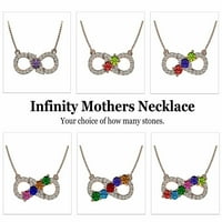 Nana Infinity Anya Birthstone női felnőtt nyaklánc nőknek 1- Stones-10K Fehér Arany Kő 2