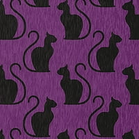 Egyszerűen Daisy kísérteties macskák Ametiszt Halloween Chenille terület szőnyeg, 2 '3'