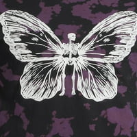 Pillangó és táncoló csontvázak férfi és nagy férfi nyakkendő grafikus pólók, 2 csomag
