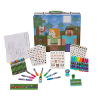 Minecraft gyerekek Art Kit hordozó ón Gél tollak markerek matricák Pc