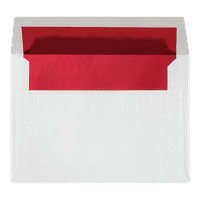 LUXPaper a meghívó borítékok, 1 4, Fehér, Piros fóliával bélelt, csomag