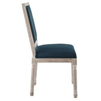 Modway Court Francia Vintage kárpitozott szövet étkező oldalsó szék természetes kék