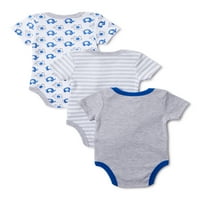 Quilte Baby Boy Bodysuits, 3 csomag